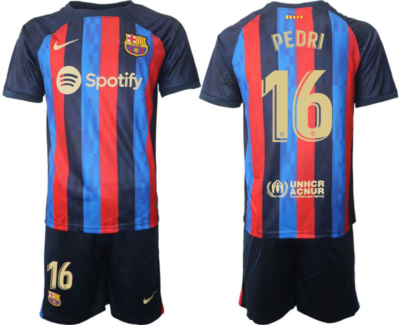 Men 2022-2023 Club Barcelona home blue 16 Soccer Jersey